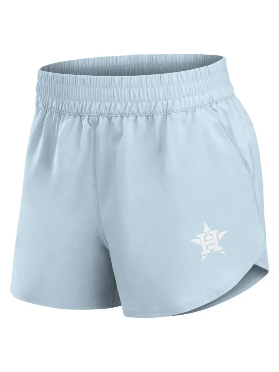 Шорты на резинке Astros Studio Woven Vibe Pull-On Fanatics — изображение 3 из 3, светлый синий