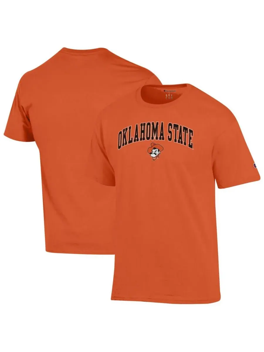 Champion Мужская оранжевая футболка Oklahoma State Cowboys с логотипом в виде арки