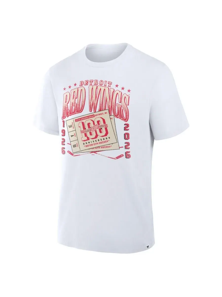 Fanatics Мужская белая футболка Detroit Red Wings Centennial Legacy — изображение 2 из 3, белый