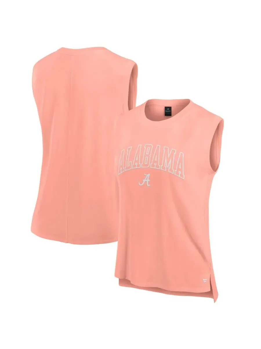 Fanatics Женская майка для спортзала Coral Alabama Crimson Tide Studio Gym Tank Top