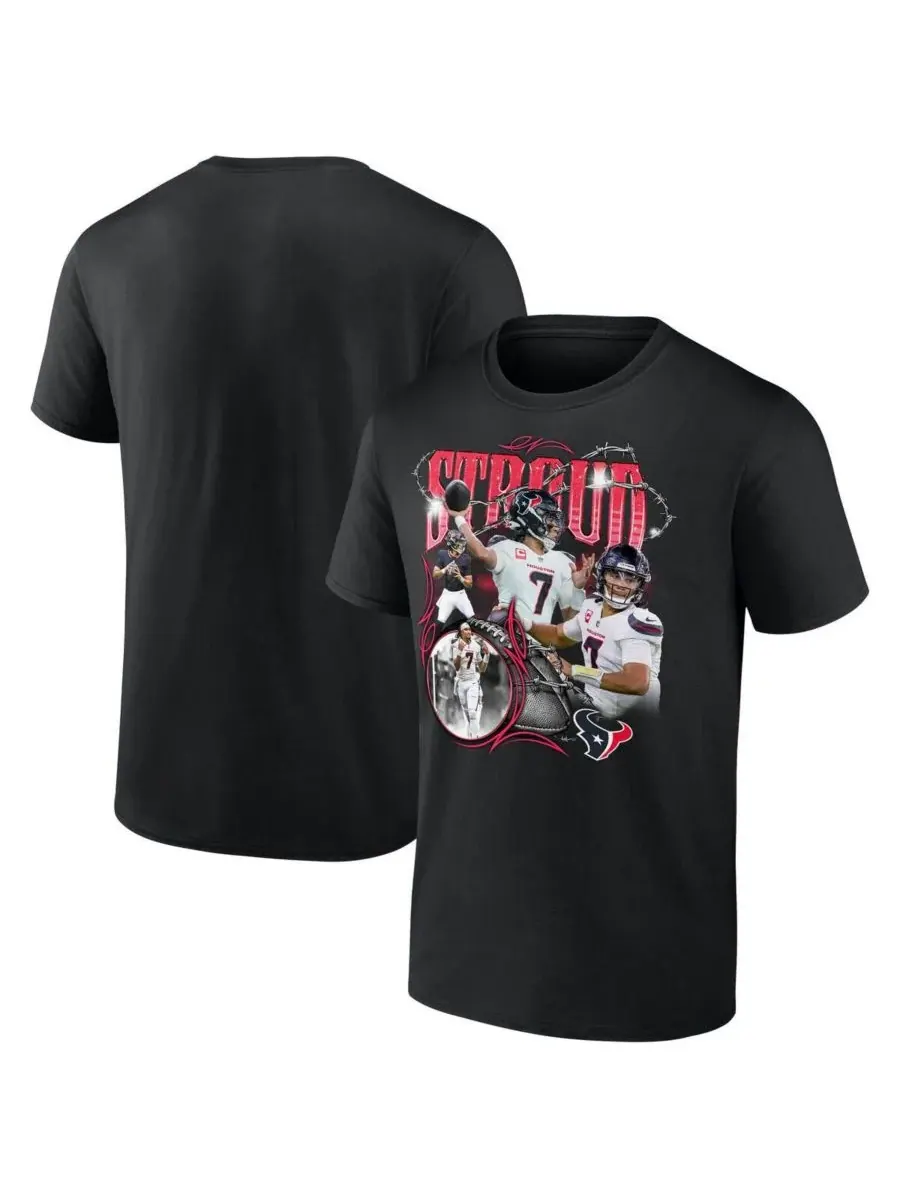 Fanatics Мужская черная футболка CJ Stroud с изображением известного игрока команды Houston Texans