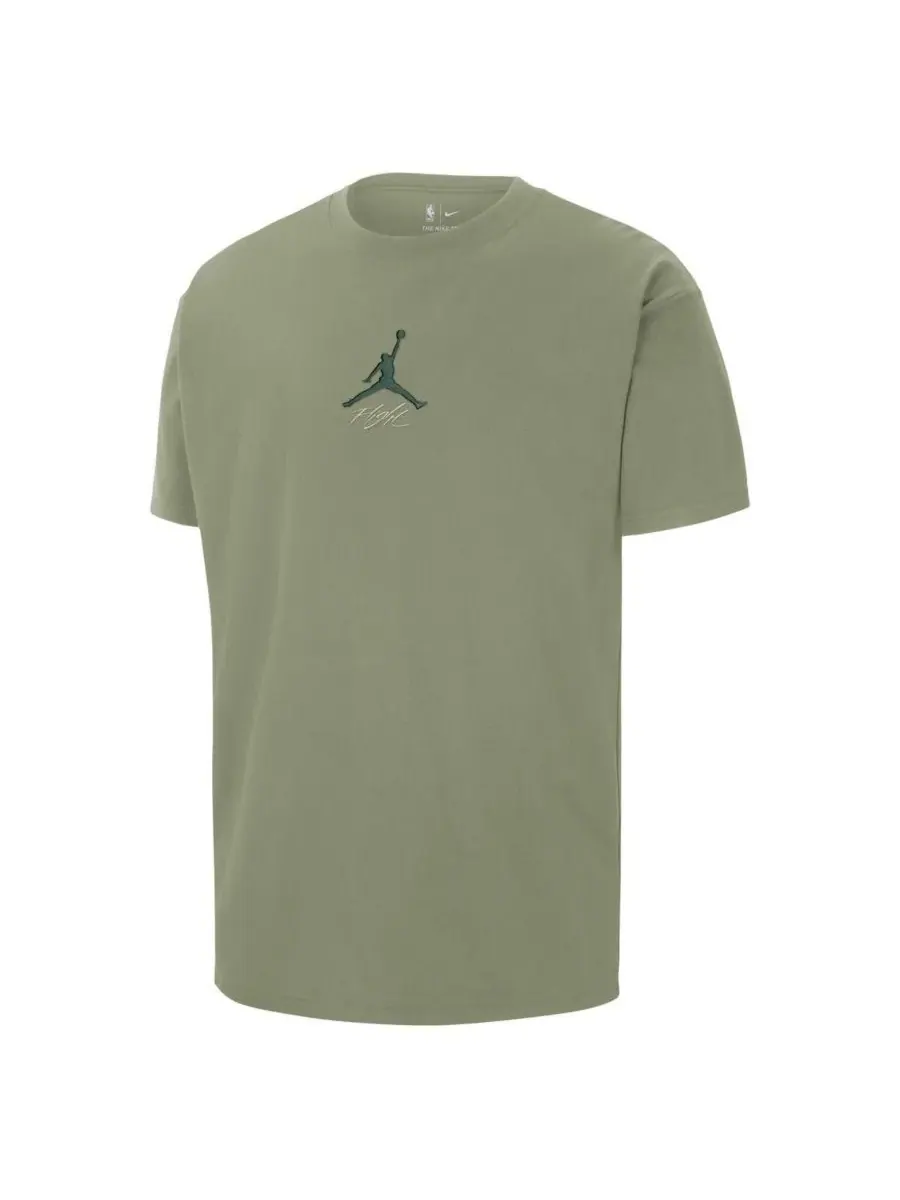 Jordan Мужская зеленая футболка Milwaukee Bucks Statement Edition Jumpman Flight Heavyweight — изображение 3 из 3, зеленый