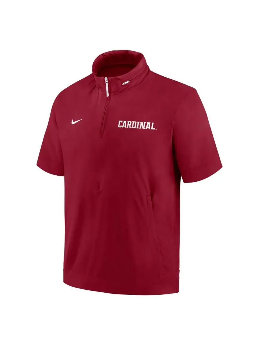 Мужская толстовка с коротким рукавом и молнией до середины груди Cardinal Stanford Cardinal 2024 — изображение 3 из 3, белый