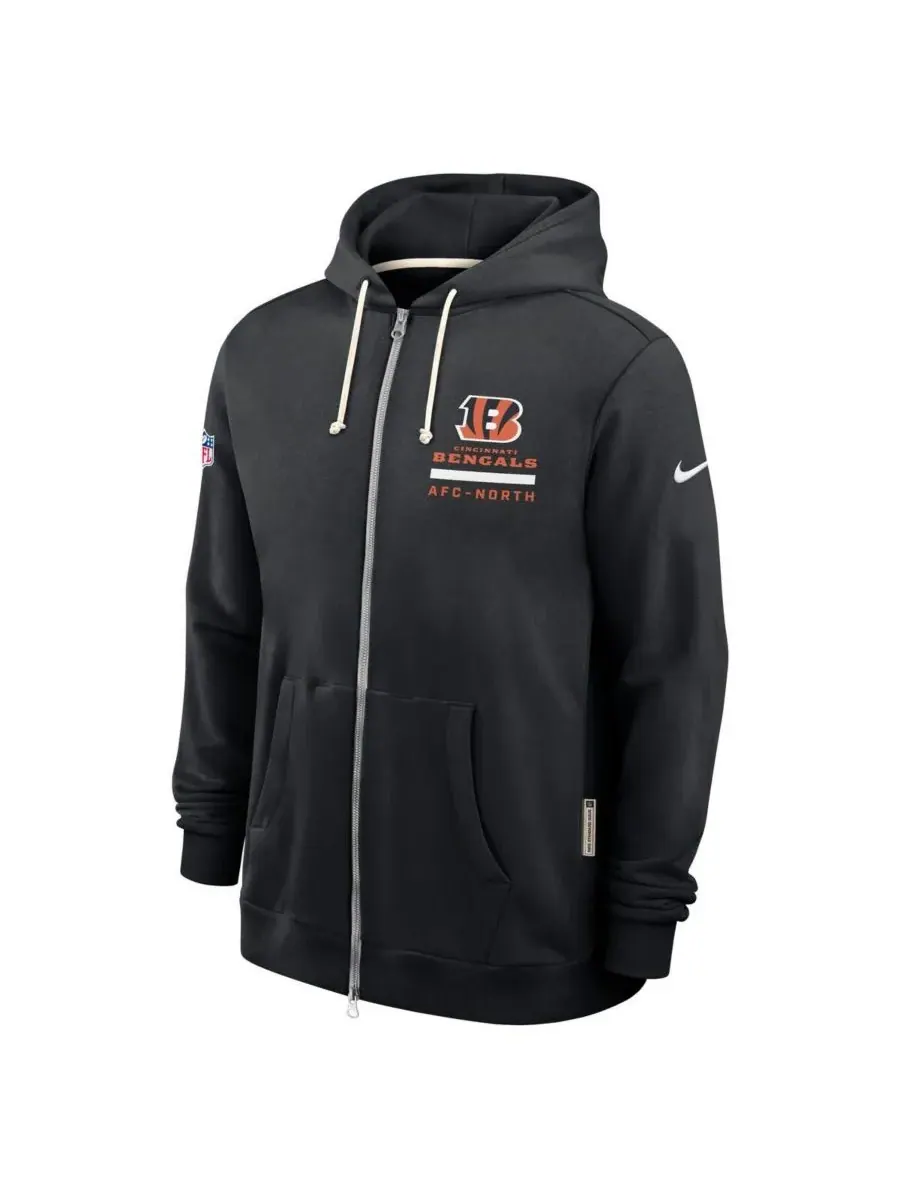 Nike Мужская черная толстовка на молнии Cincinnati Bengals Sideline Standard Issue Utility Player — изображение 4 из 5