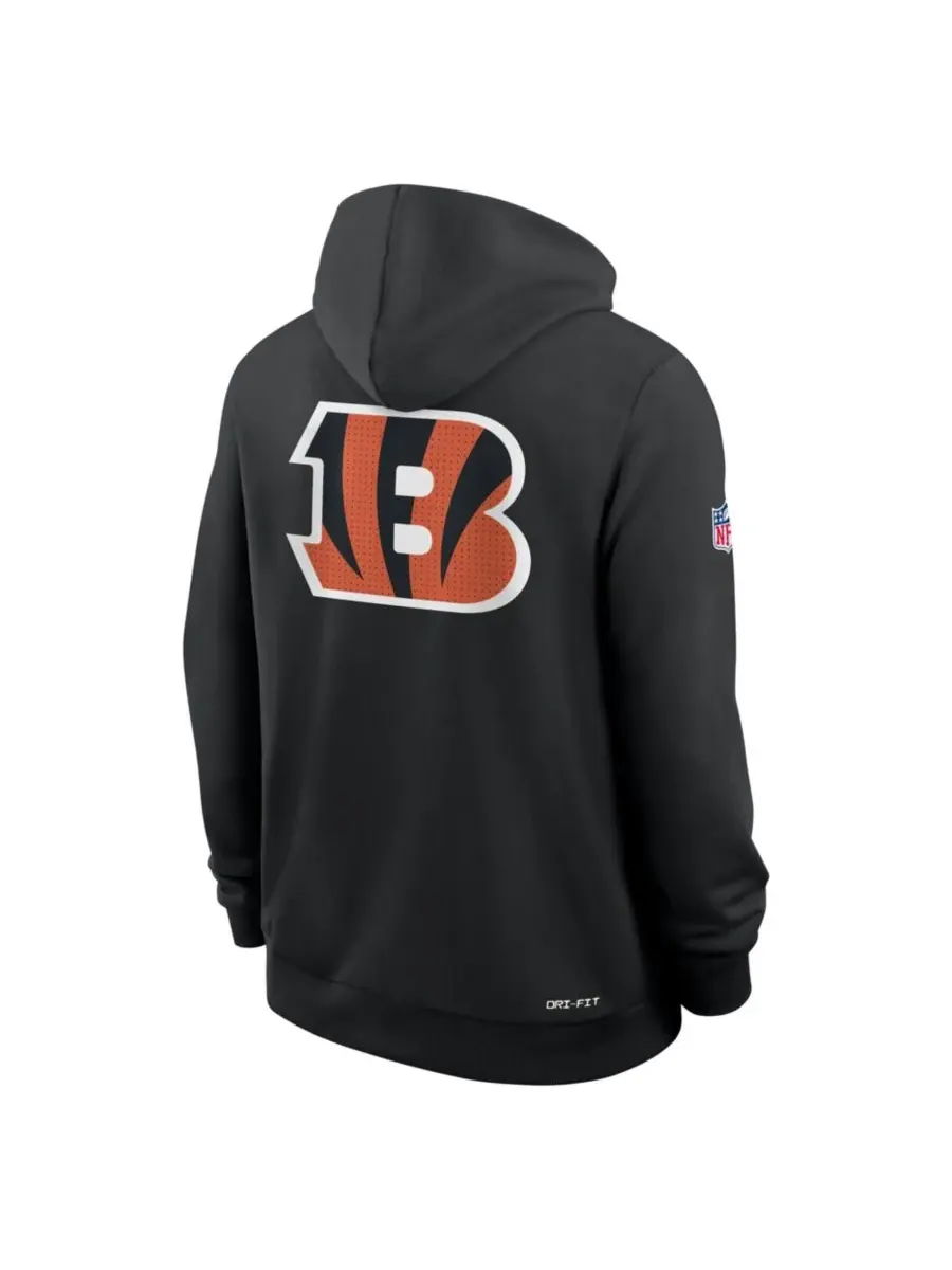 Nike Мужская черная толстовка на молнии Cincinnati Bengals Sideline Standard Issue Utility Player — изображение 5 из 5
