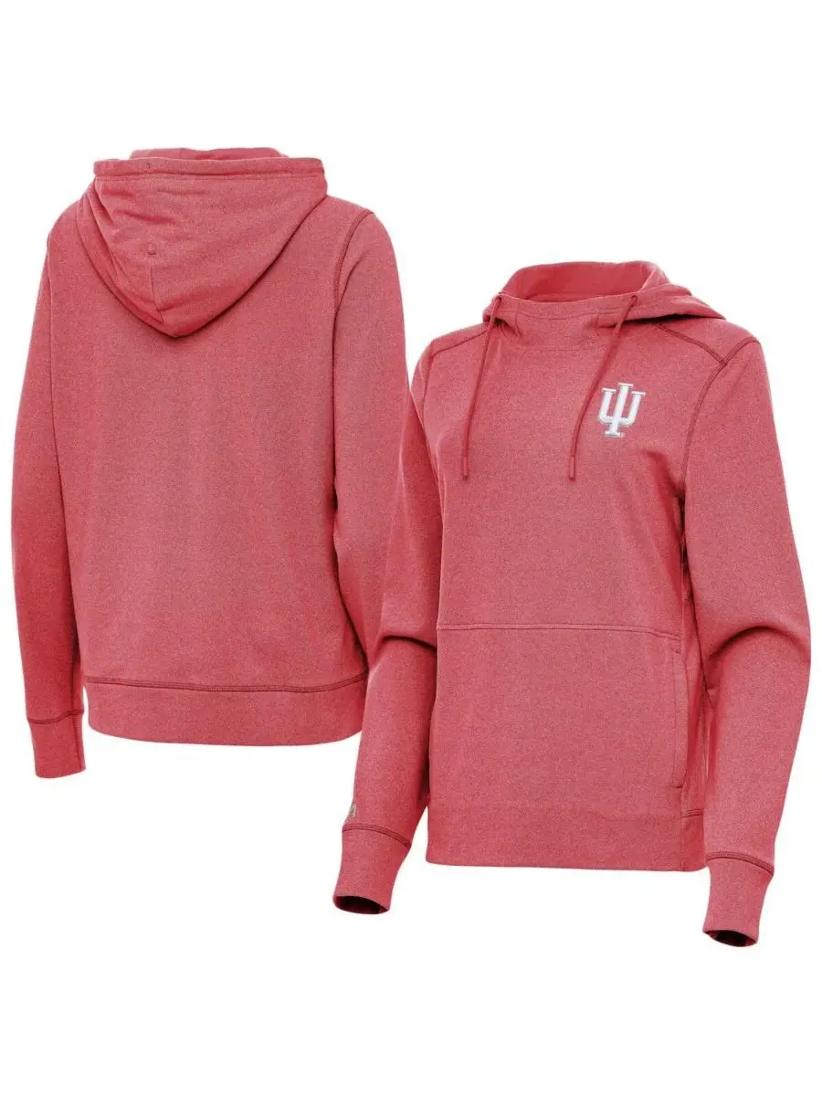 Antigua Женская толстовка с капюшоном цвета хаки Indiana Hoosiers Justice