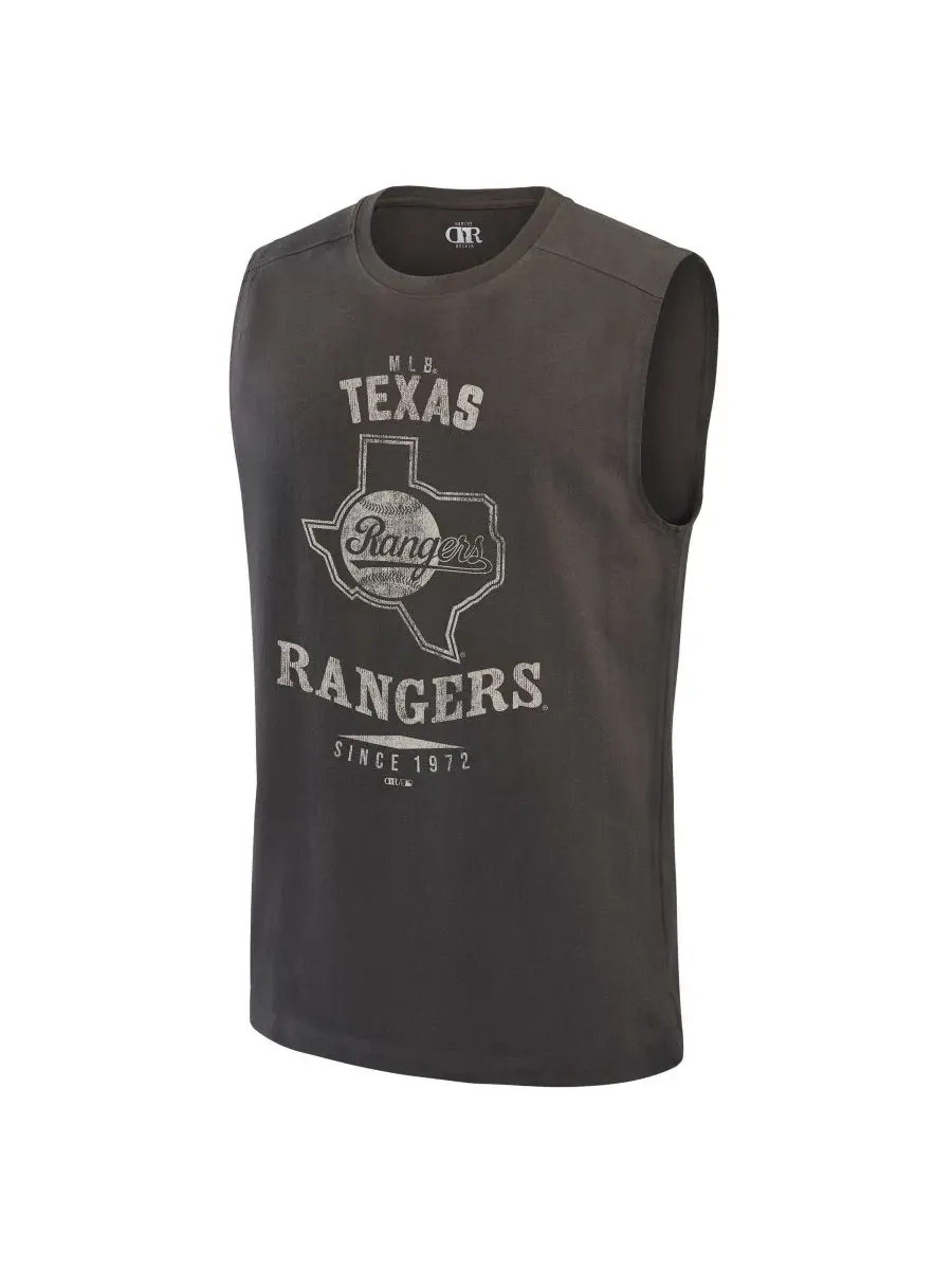 Мужская майка-безрукавка с принтом Texas Rangers Darius Rucker Collection By Fanatics — изображение 2 из 4, темно-серый