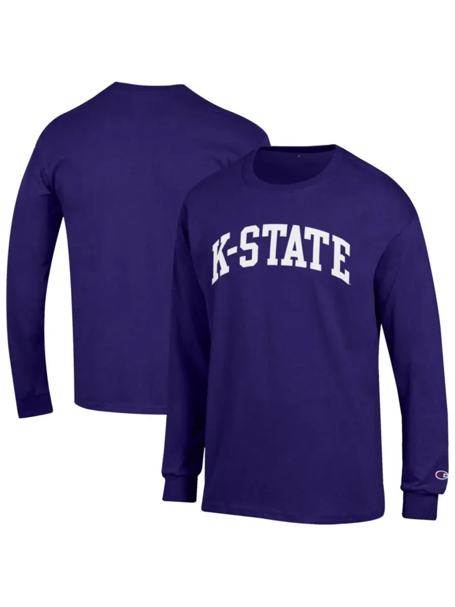 Футболка с длинным рукавом Kansas State Wildcats Basic Arch Champion