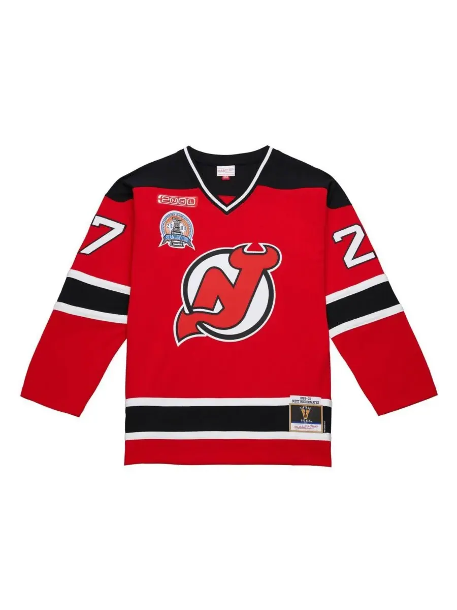 Mitchell & Ness Мужская красная майка Скотта Нидермайера, «Нью-Джерси Девилз», сезон 2000/01, для