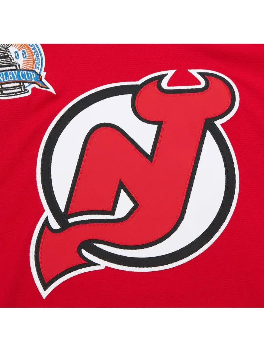 Mitchell & Ness Мужская красная майка Скотта Нидермайера, «Нью-Джерси Девилз», сезон 2000/01, для — изображение 4 из 5