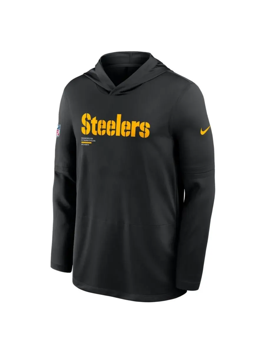 Nike Мужская черная толстовка с длинными рукавами Pittsburgh Steelers Big Tall Sideline Performance — изображение 5 из 5