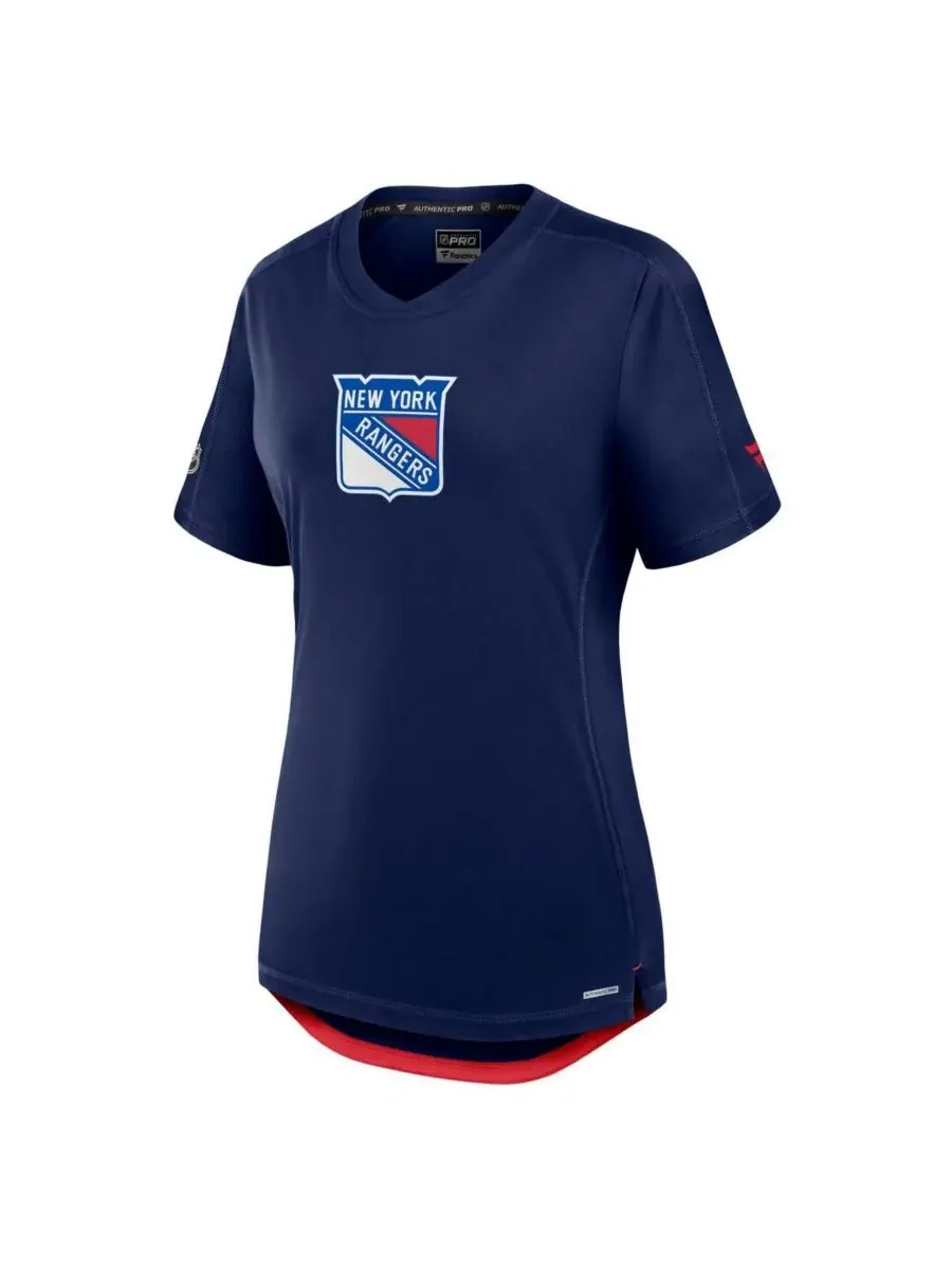 Fanatics Женская темно-синяя футболка New York Rangers Authentic Pro Rink Tech — изображение 3 из 3, темно-синий