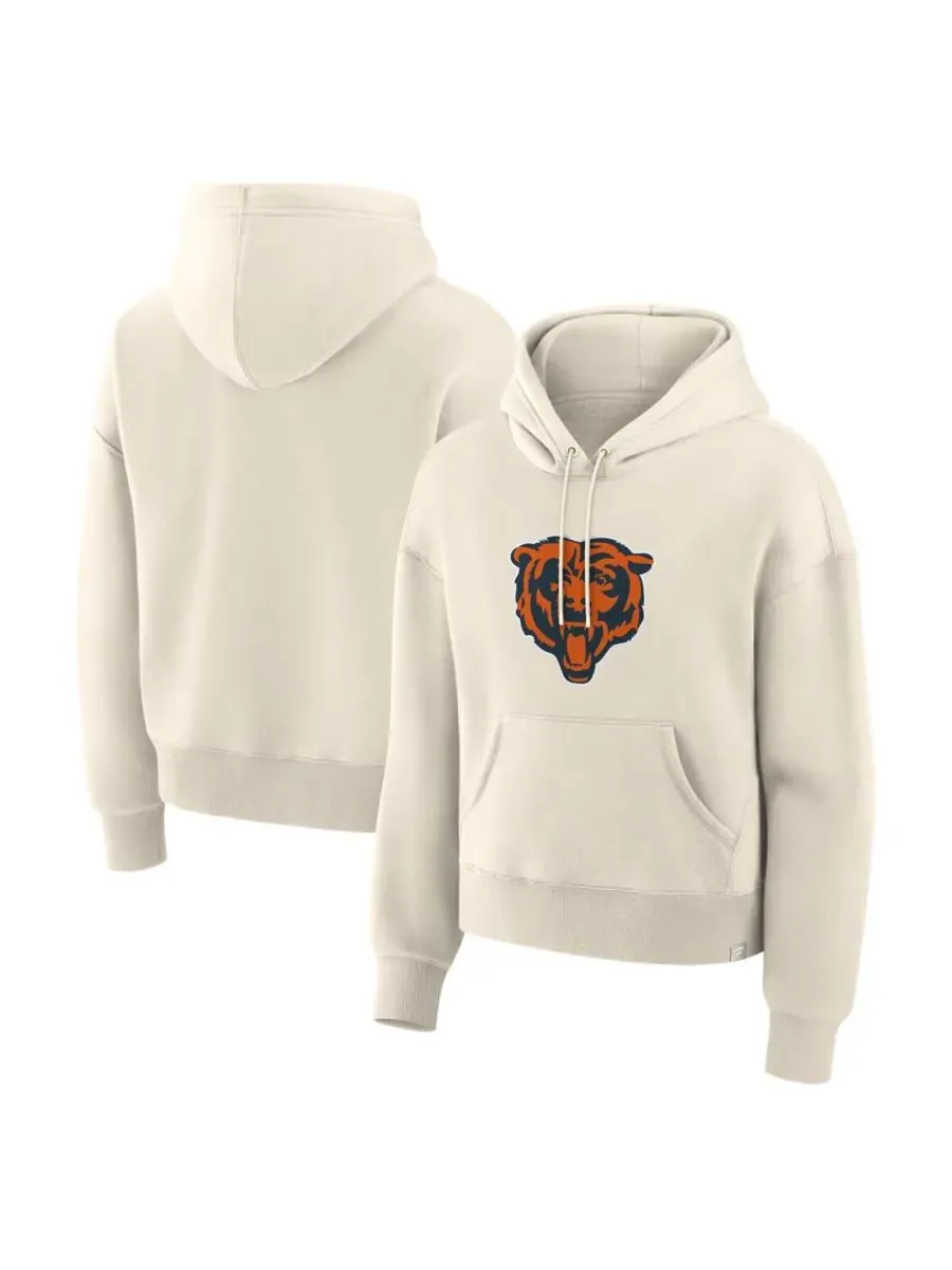 Fanatics Женская кремовая толстовка с капюшоном Chicago Bears Dove Legacy — изображение 4 из 5, бежевый