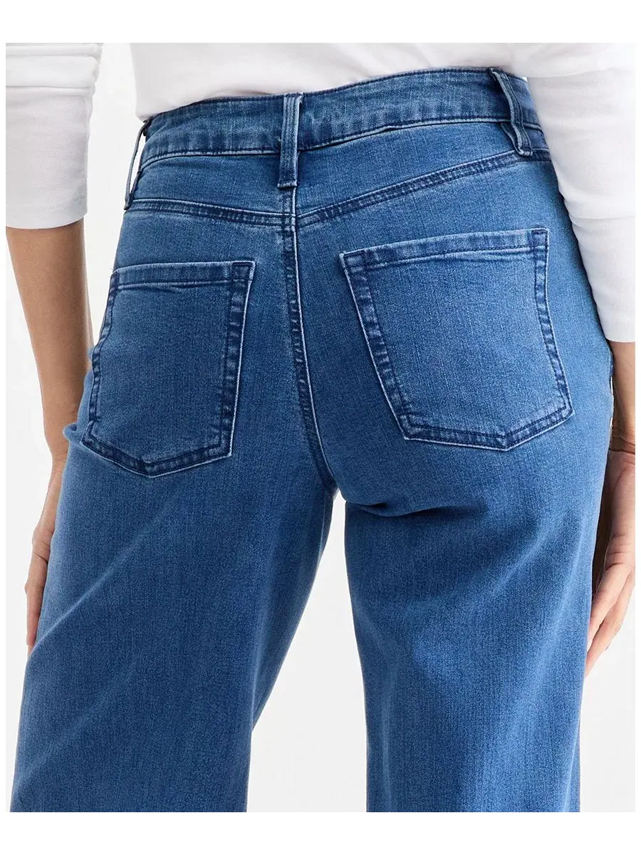 Джинсы женские с высокой посадкой, широкие, с принтом Style & Co, Sahara Wash — изображение 5 из 7