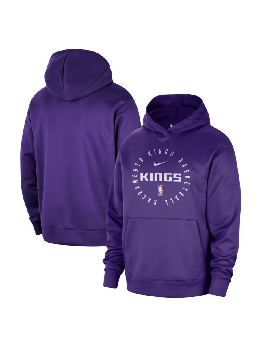 Nike Мужская фиолетовая толстовка с капюшоном Sacramento Kings 2024/25 Spotlight On-Court Practice