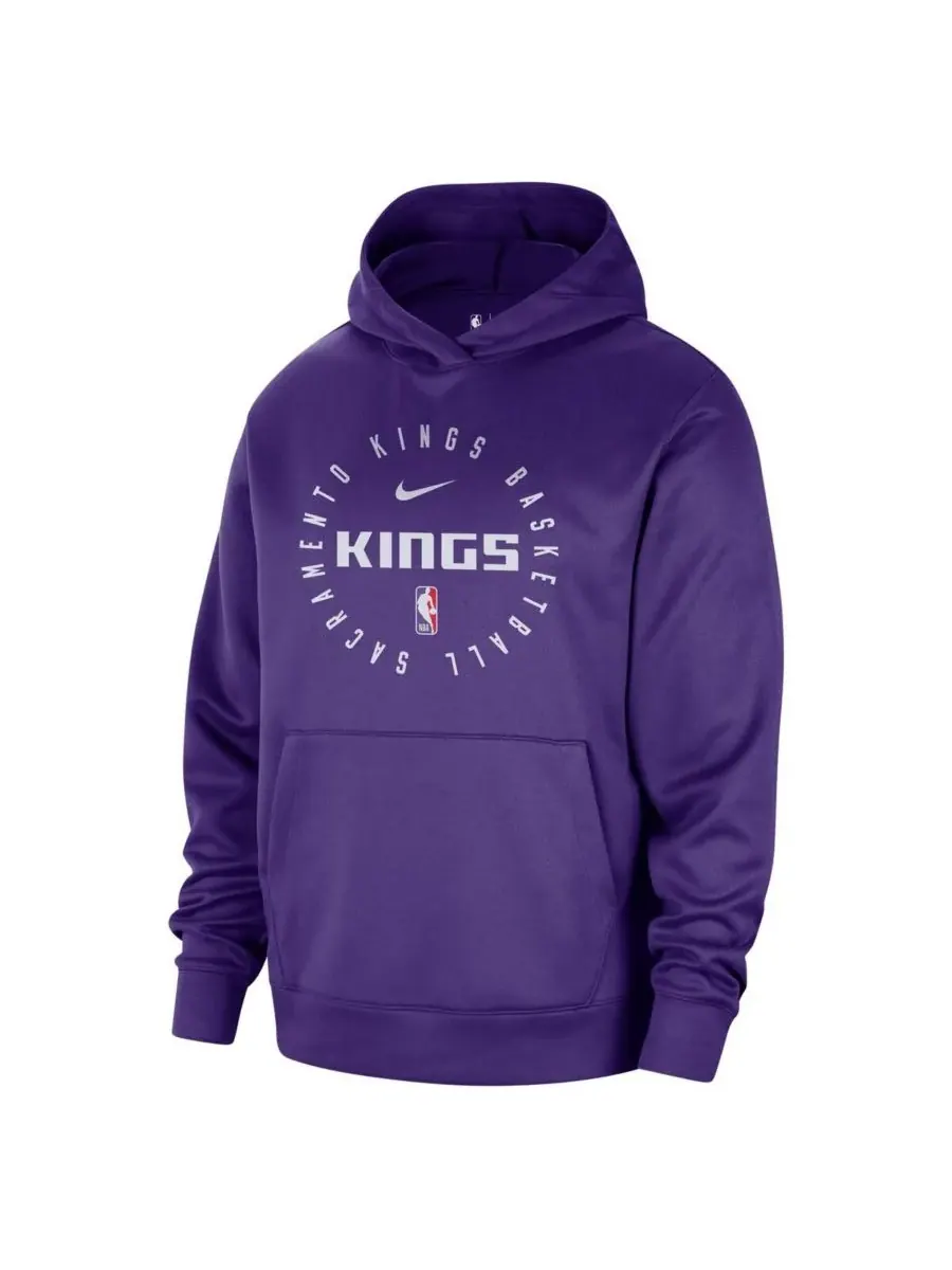 Nike Мужская фиолетовая толстовка с капюшоном Sacramento Kings 2024/25 Spotlight On-Court Practice — изображение 3 из 3