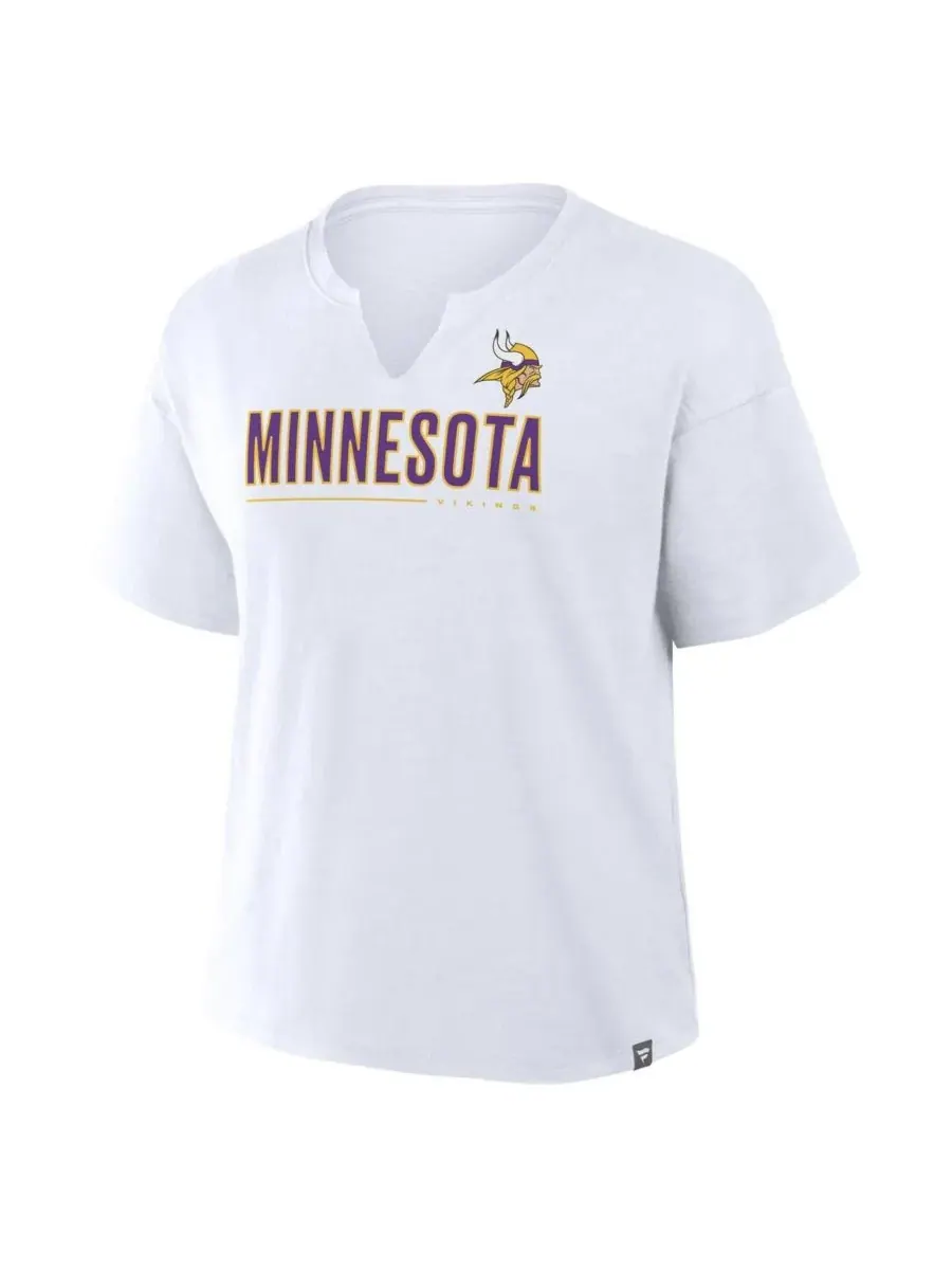 Fanatics Женская белая футболка Minnesota Vikings Redzone Slub Boxy