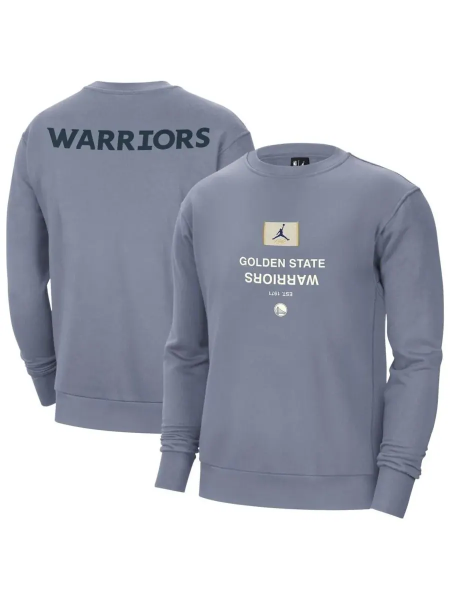 Jordan Мужская синяя толстовка Golden State Warriors Courtside Statement Edition из плотной ткани