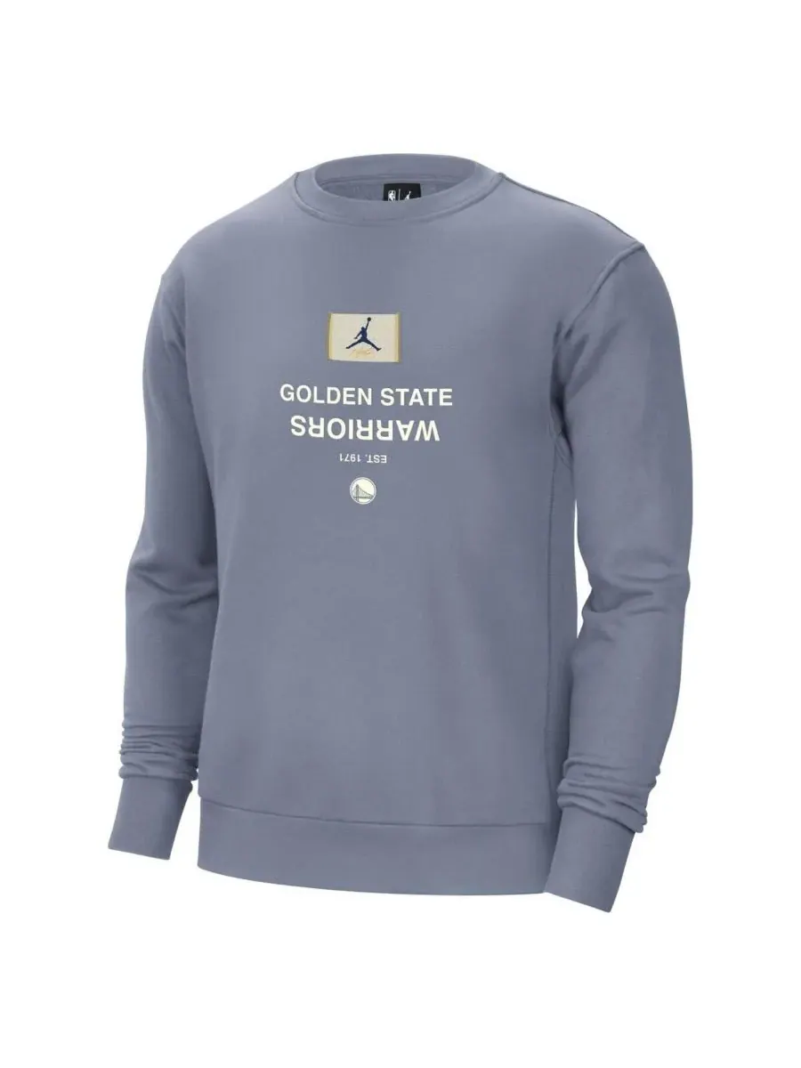 Jordan Мужская синяя толстовка Golden State Warriors Courtside Statement Edition из плотной ткани — изображение 2 из 3, синий