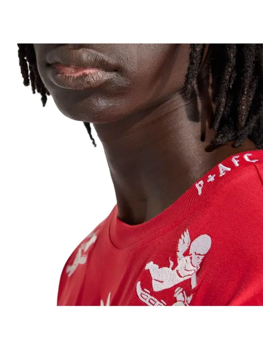 Мужская красная футболка Arsenal x Places Faces Adidas — изображение 4 из 9, красный