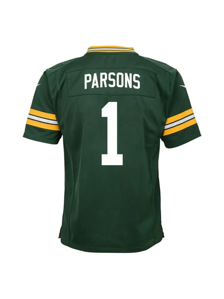 Детская футболка Micah Parsons Green Bay Packers Nike — изображение 3 из 3, зеленый