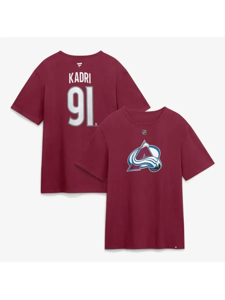 Футболка с длинным рукавом с принтом Nazem Kadri Authentic Stack Name Number Fanatics