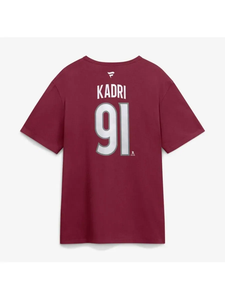 Футболка с длинным рукавом с принтом Nazem Kadri Authentic Stack Name Number Fanatics — изображение 3 из 3, бордовый