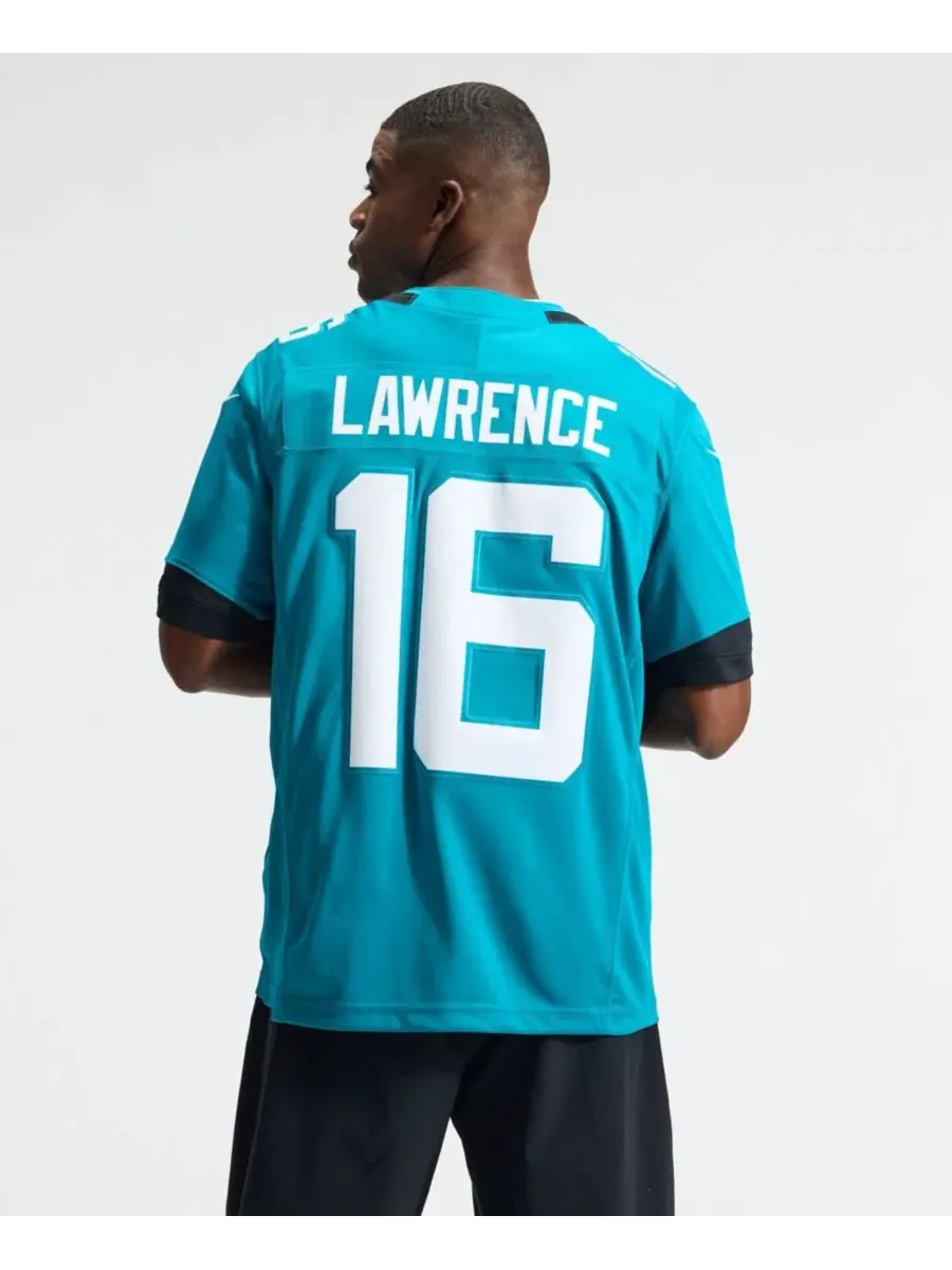 Мужская футболка с длинным рукавом Nike Trevor Lawrence Teal Jacksonville Jaguars Vapor F.U.S.E — изображение 4 из 5