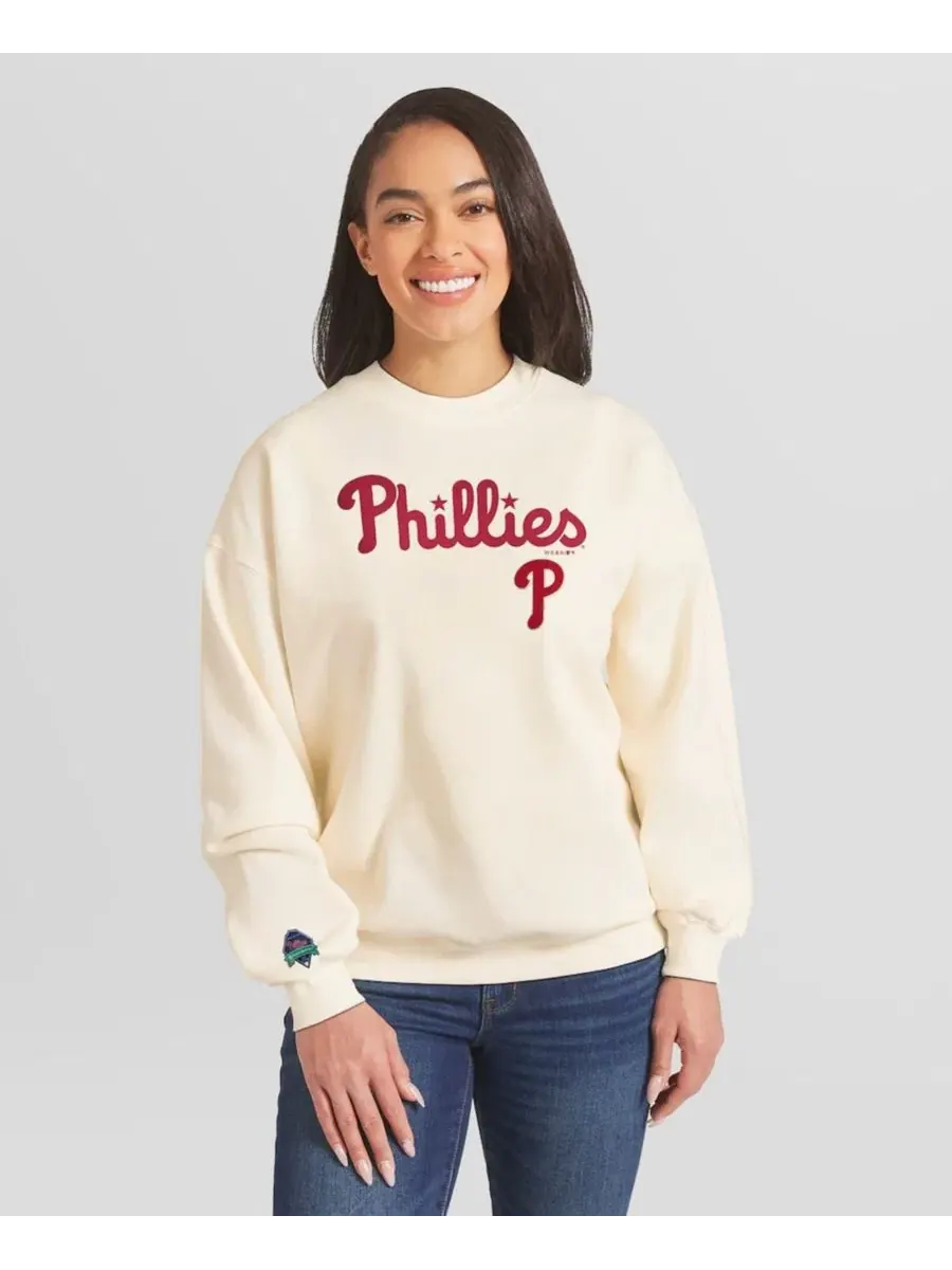Женский свитшот с круглым вырезом Philadelphia Phillies, с принтом WEAR by Erin Andrews