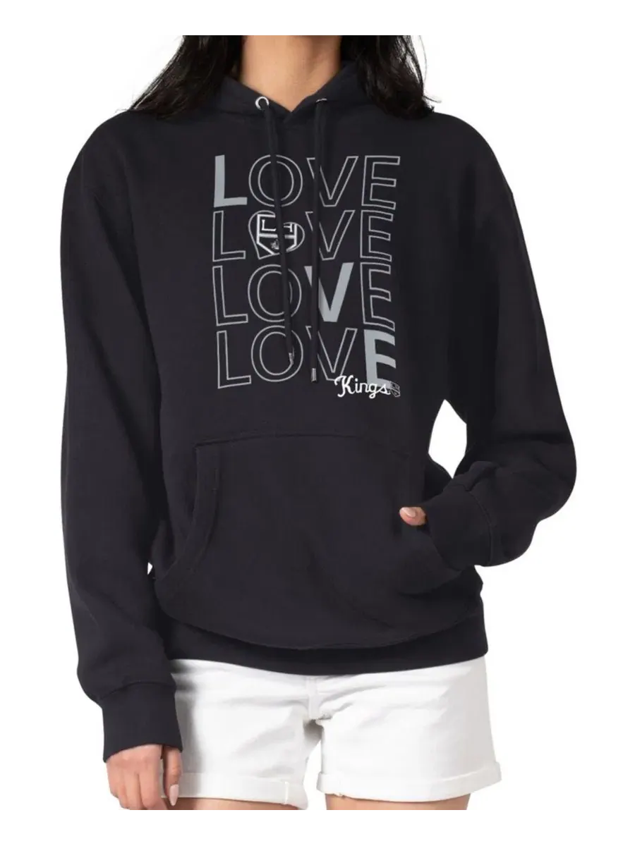 Женский худи с флисовой подкладкой с принтом Los Angeles Kings Hockey Love G-III 4Her by Carl Banks
