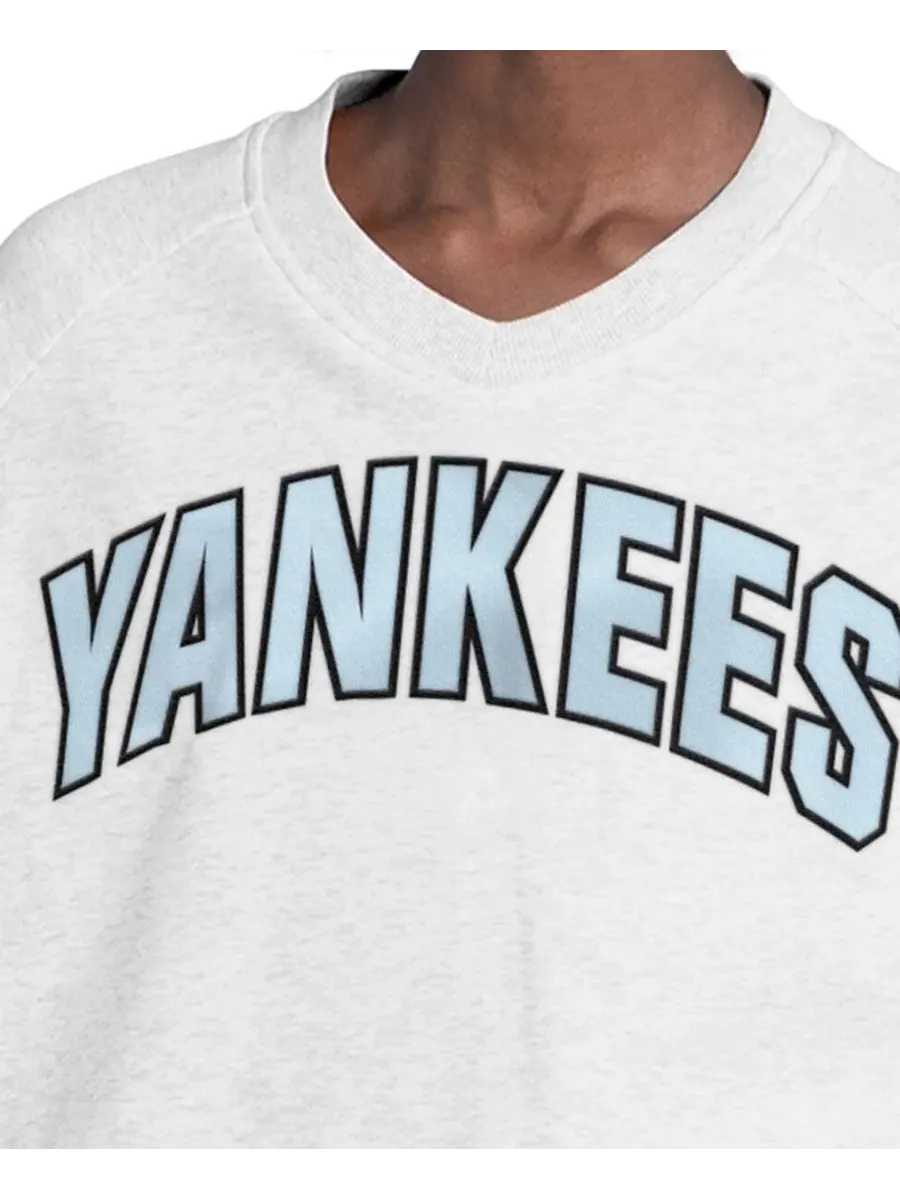 Женский укороченный свитшот с V-образным вырезом, оверсайз, с принтом, New York Yankees Starter — изображение 3 из 4