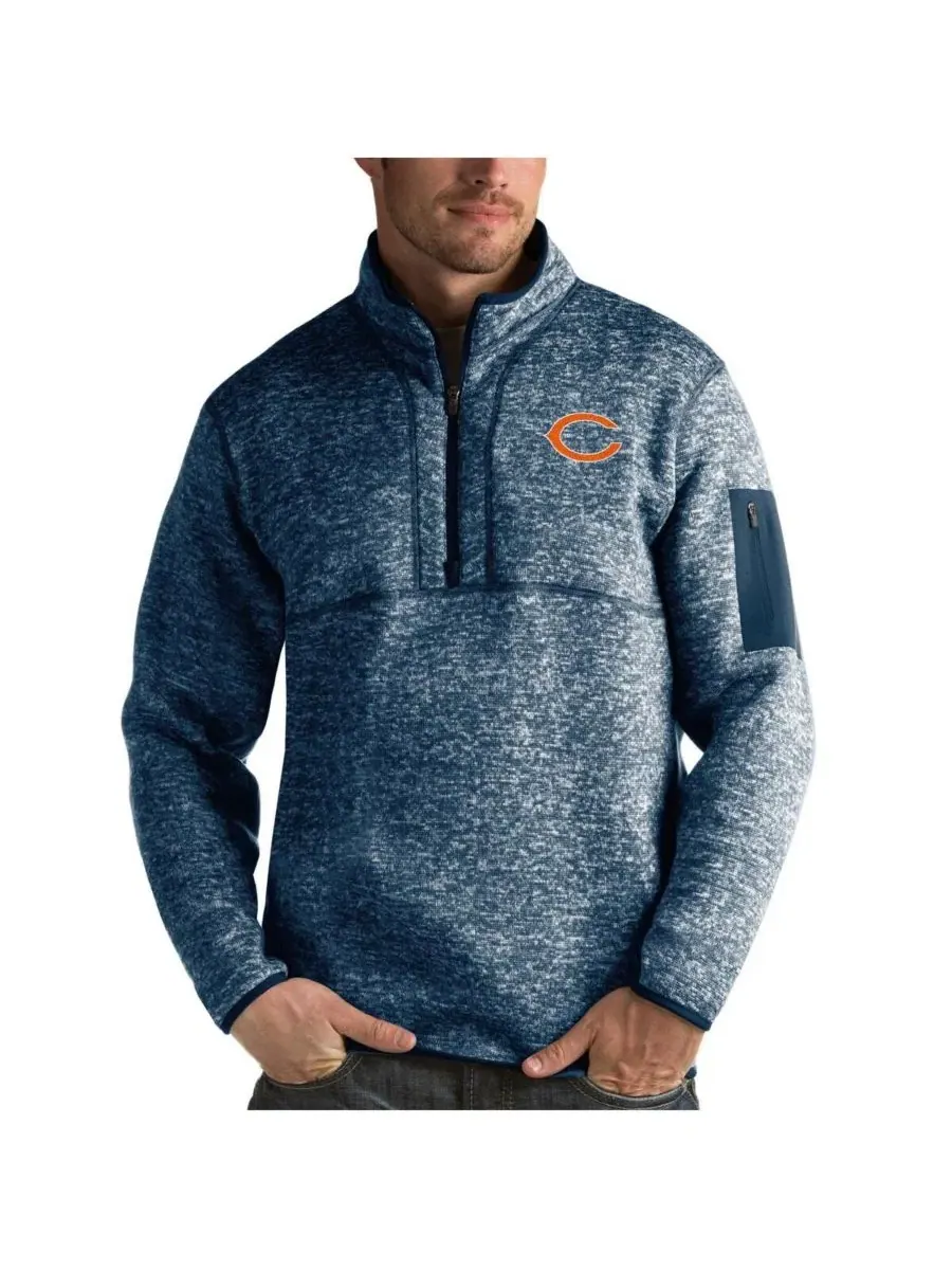 Толстовка на молнии с вышивкой Chicago Bears Fortune Antigua