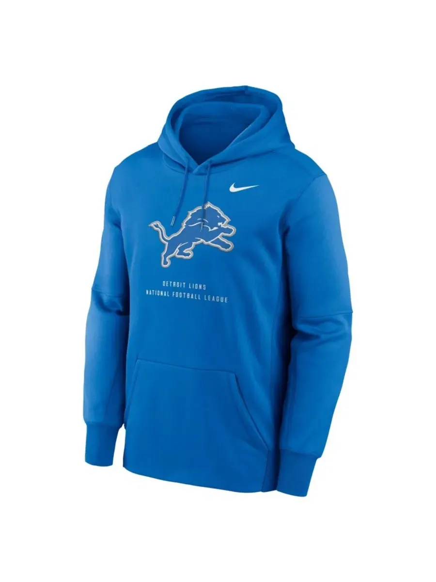 Худи с принтом Detroit Lions Toss Sweep Therma-FIT Nike — изображение 2 из 2, синий