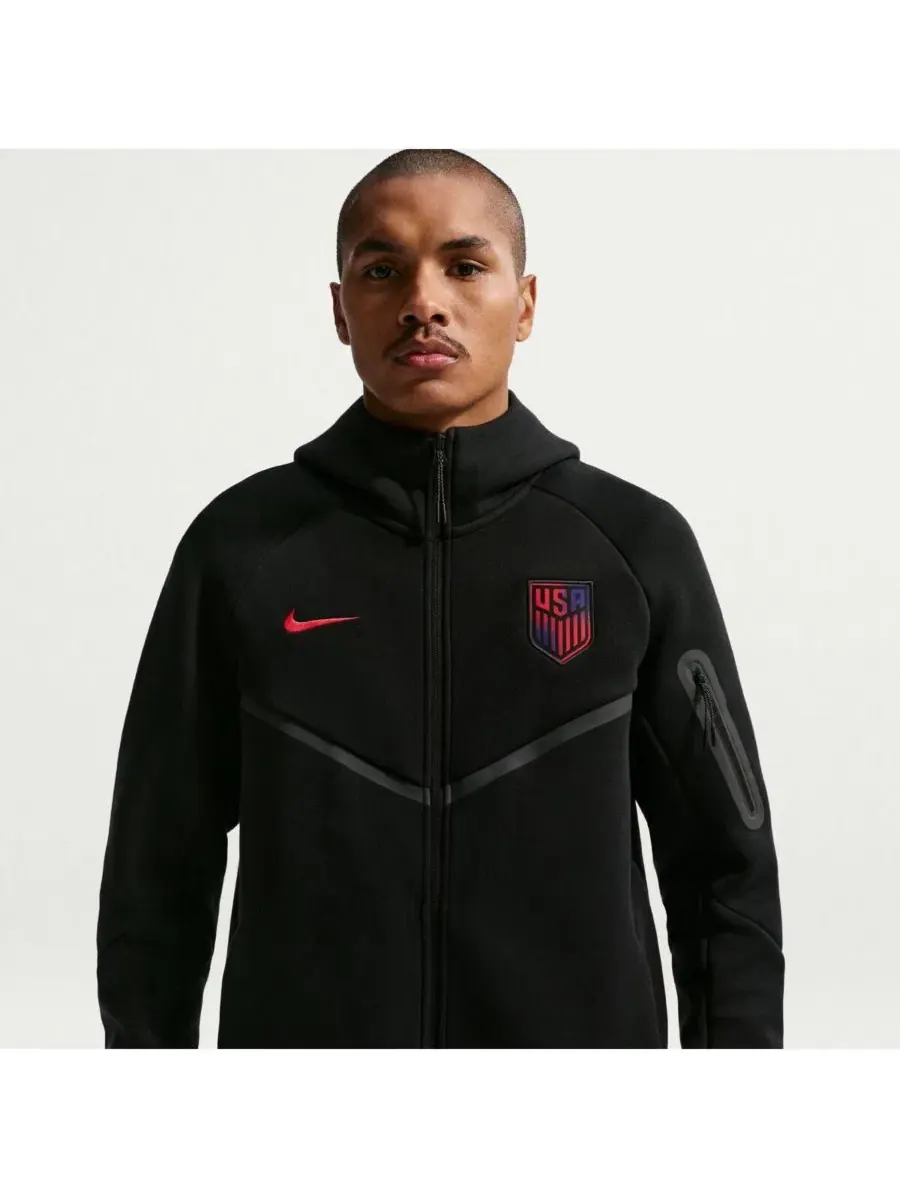 Худи Nike Tech Fleece Windrunner с полной застежкой-молнией — изображение 3 из 4, черный