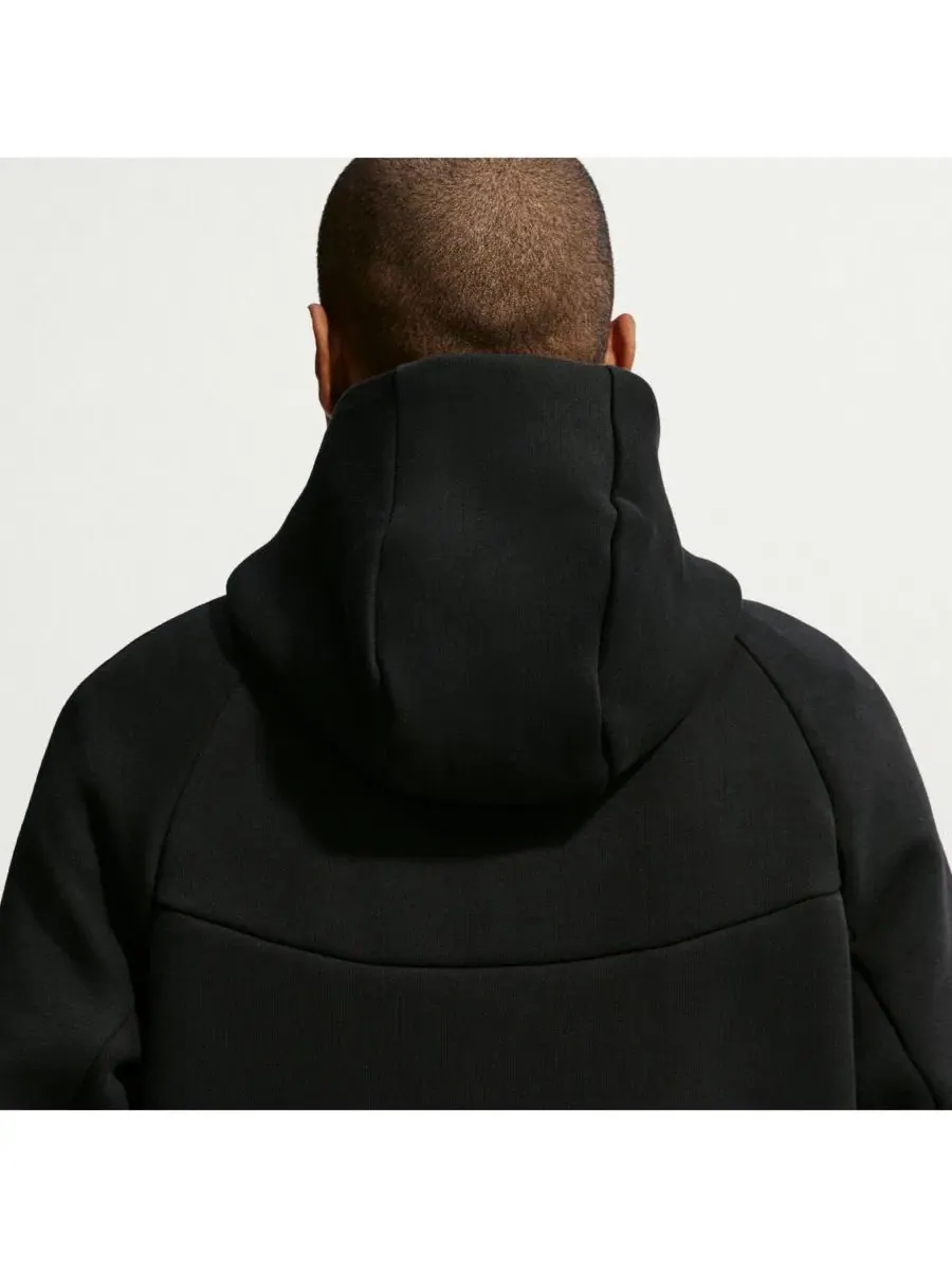 Худи Nike Tech Fleece Windrunner с полной застежкой-молнией — изображение 4 из 4, черный