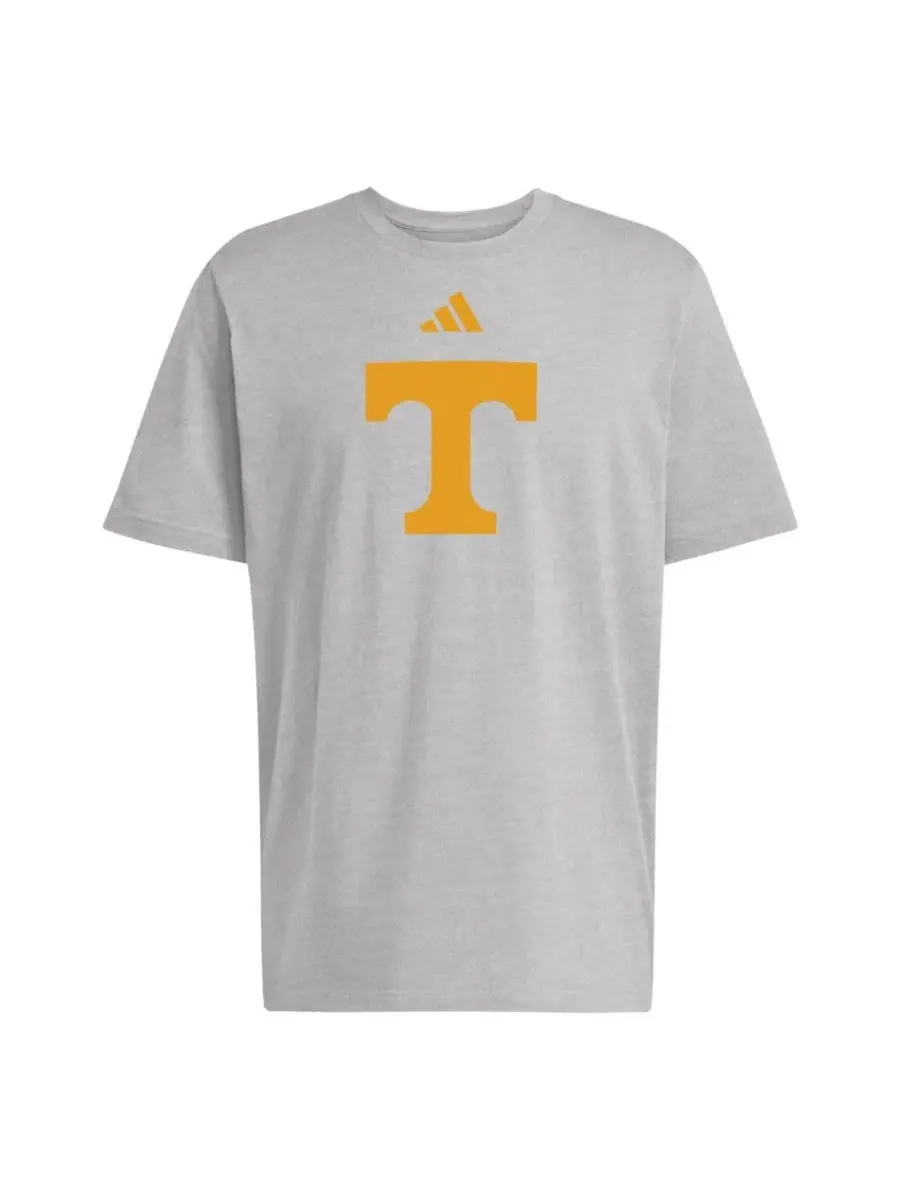 Футболка с принтом Tennessee Volunteers Primary Logo adidas — изображение 2 из 3, серый
