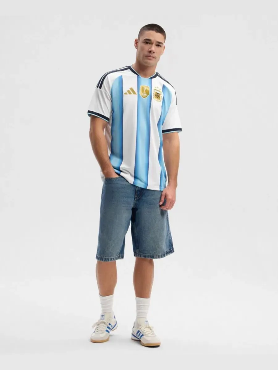 Футболка с длинным рукавом Argentina National Team Home Replica adidas — изображение 3 из 4, белый