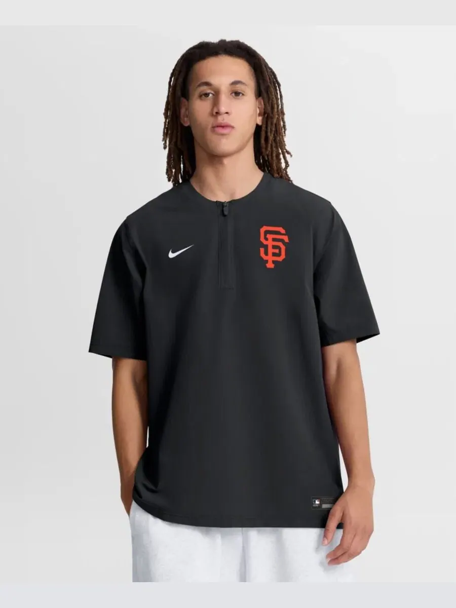 Ветровка Nike San Francisco Giants Authentic Collection Dri-FIT с четверть-застежкой