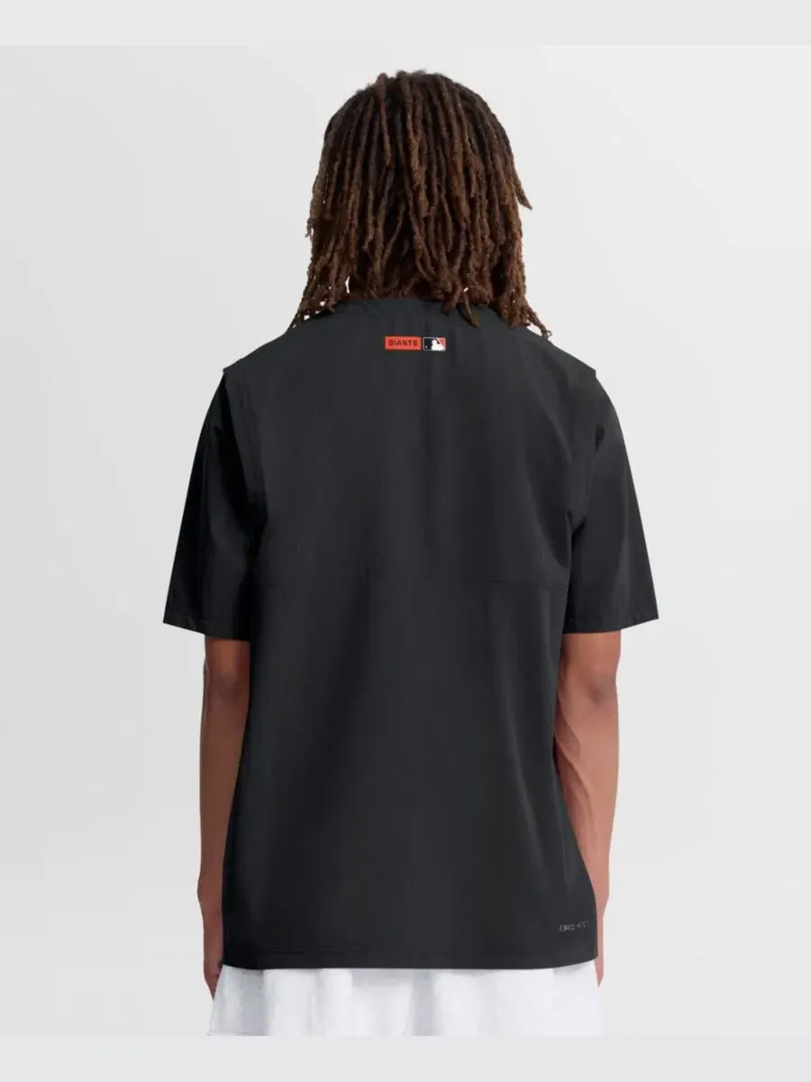 Ветровка Nike San Francisco Giants Authentic Collection Dri-FIT с четверть-застежкой — изображение 2 из 4, черный