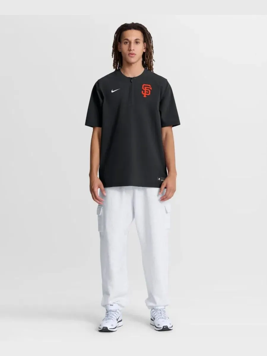 Ветровка Nike San Francisco Giants Authentic Collection Dri-FIT с четверть-застежкой — изображение 3 из 4, черный