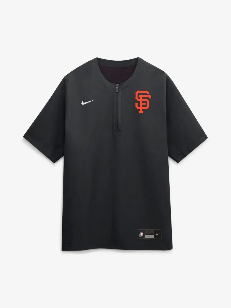Ветровка Nike San Francisco Giants Authentic Collection Dri-FIT с четверть-застежкой — изображение 4 из 4, черный