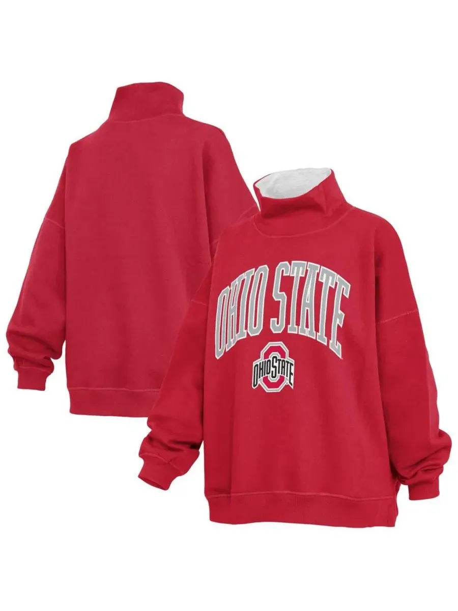 Свитшот с высоким воротом Oversized Ohio State Buckeyes Pressbox