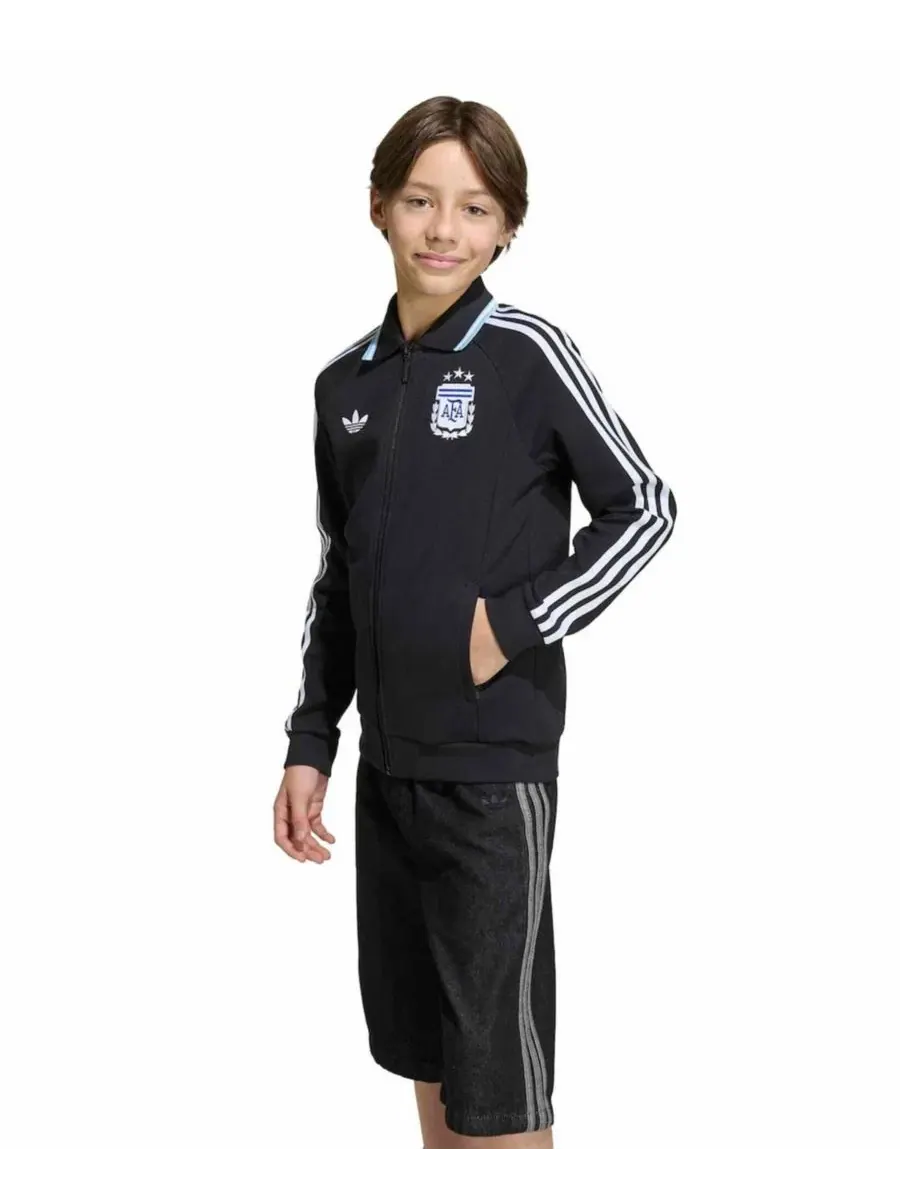 Детская куртка-антема с флисовым воротником, с длинным рукавом adidas