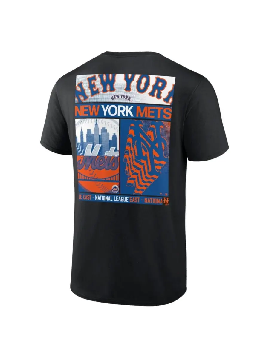 Футболка с принтом New York Mets Big Tall Fanatics — изображение 3 из 3, черный