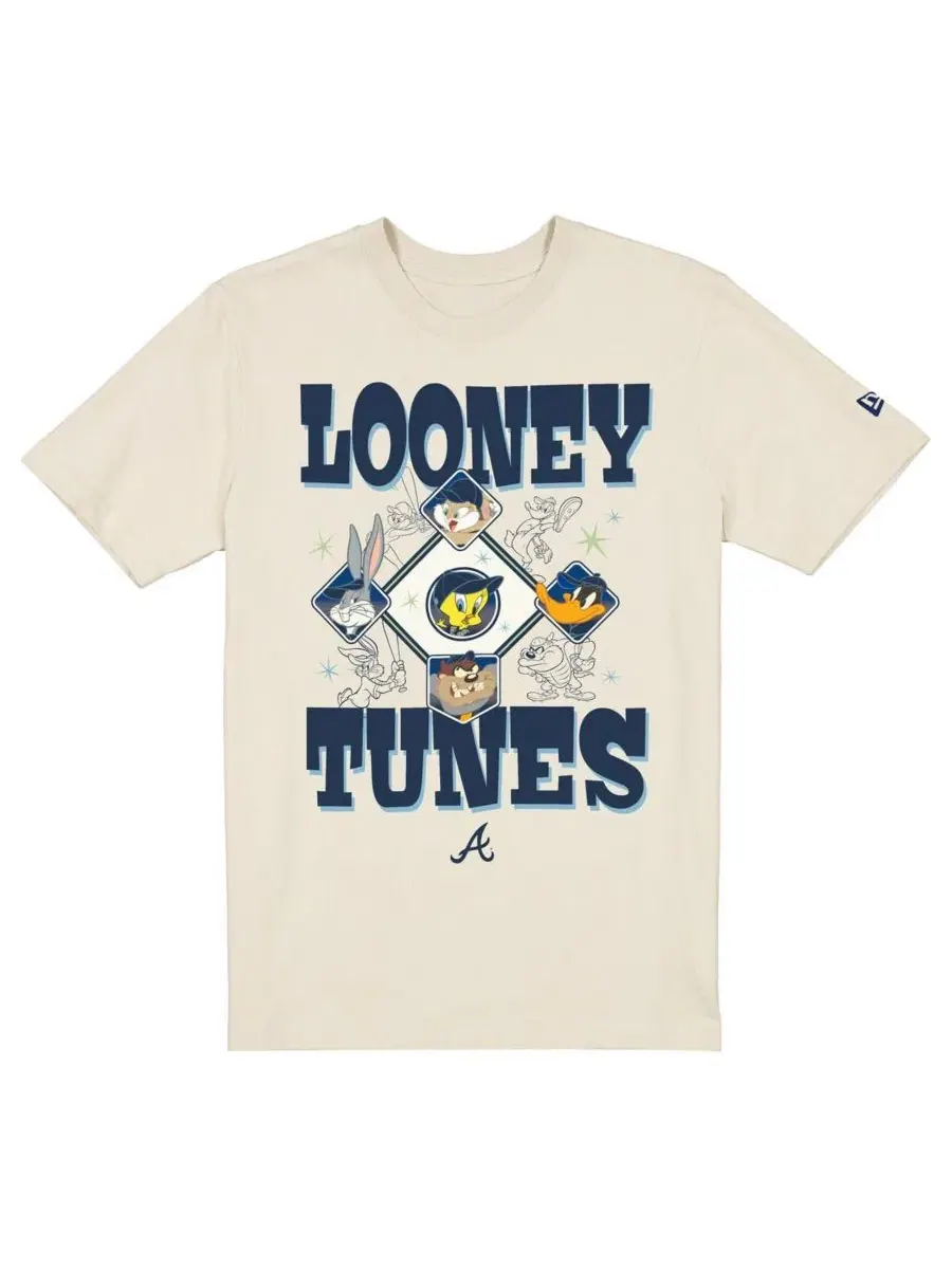 Футболка с принтом Atlanta Braves Looney Tunes New Era
