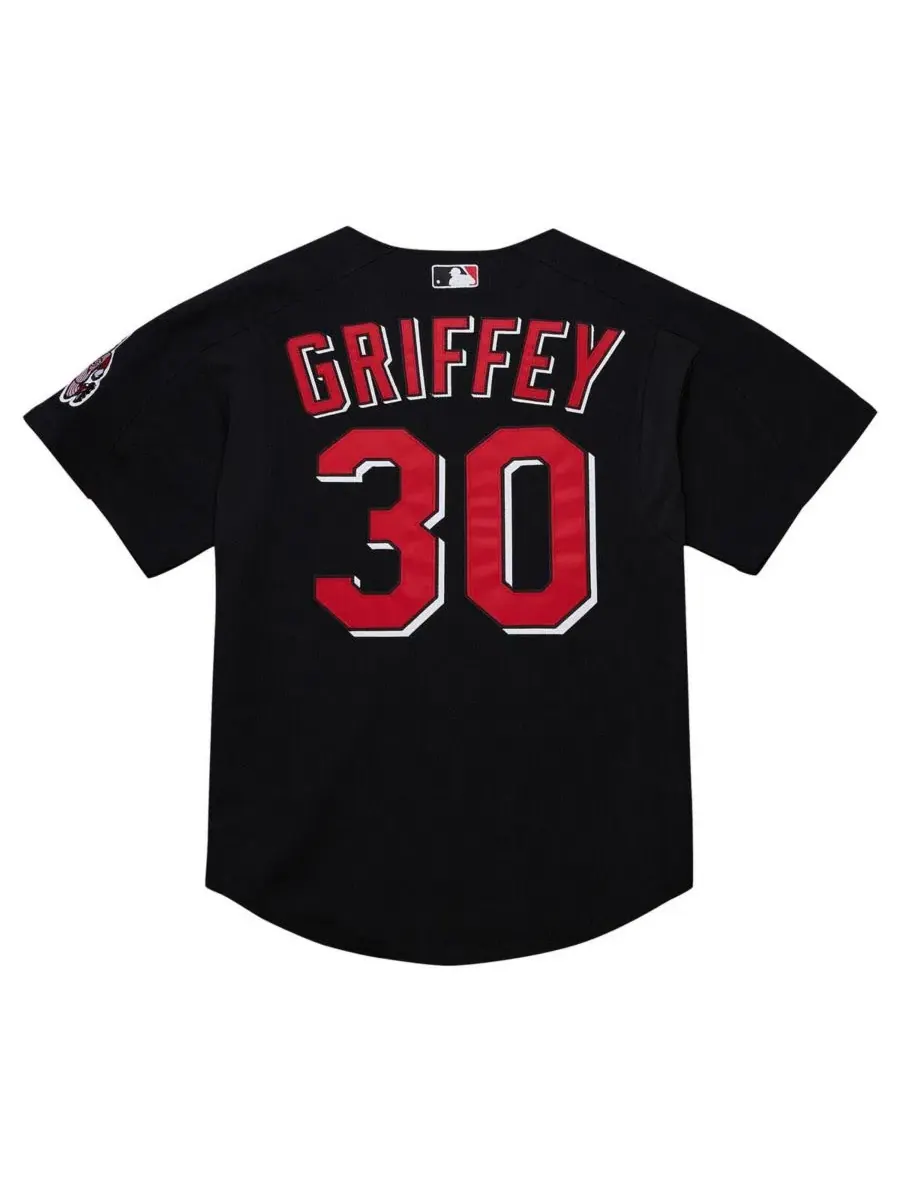 Мужская бейсбольная джерси с сетчатым материалом Ken Griffey Jr. Mitchell & Ness — изображение 2 из 7, черный
