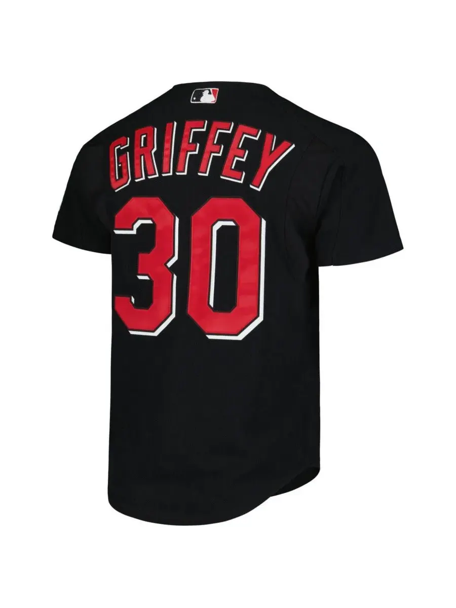 Мужская бейсбольная джерси с сетчатым материалом Ken Griffey Jr. Mitchell & Ness — изображение 5 из 7, черный