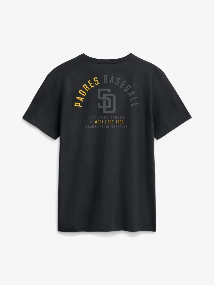Футболка с коротким рукавом с принтом Split Logo San Diego Padres Nike — изображение 2 из 2, черный