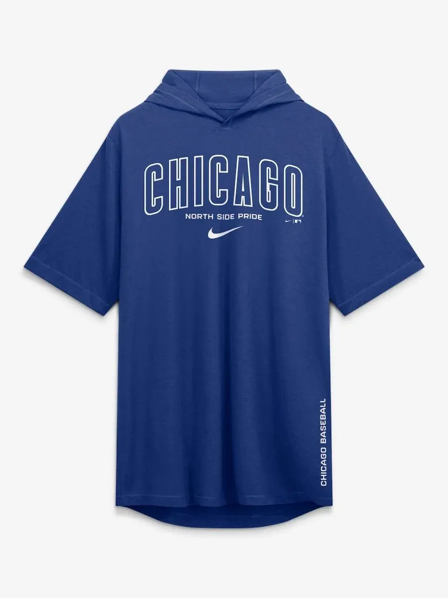 Худи-футболка с капюшоном Arched Wordmark Nike — изображение 4 из 5, королевский