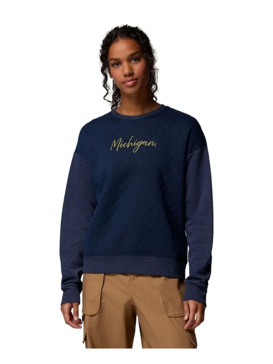 Женский стеганый свитшот с вышивкой Michigan Wolverines Columbia